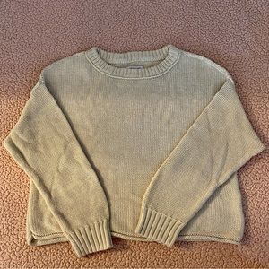 American Eagle Cream/White Knit Sweater